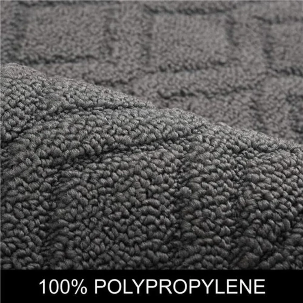 Kitchen Rug Set Anti Fatigue Mats 2 Piece Grey Washable Non Slip Floor Mat